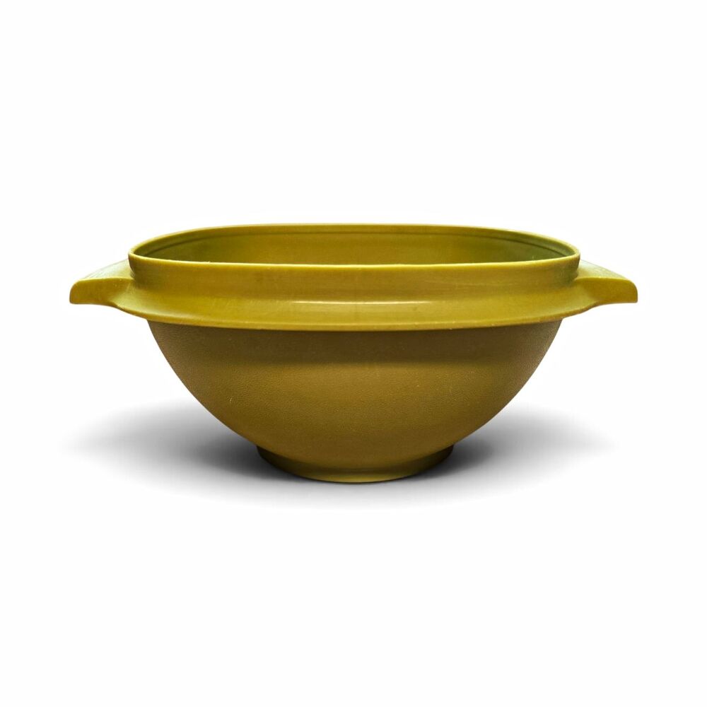 Tupperware Vintage Green Round Handled Bowl Made in USA No Lid